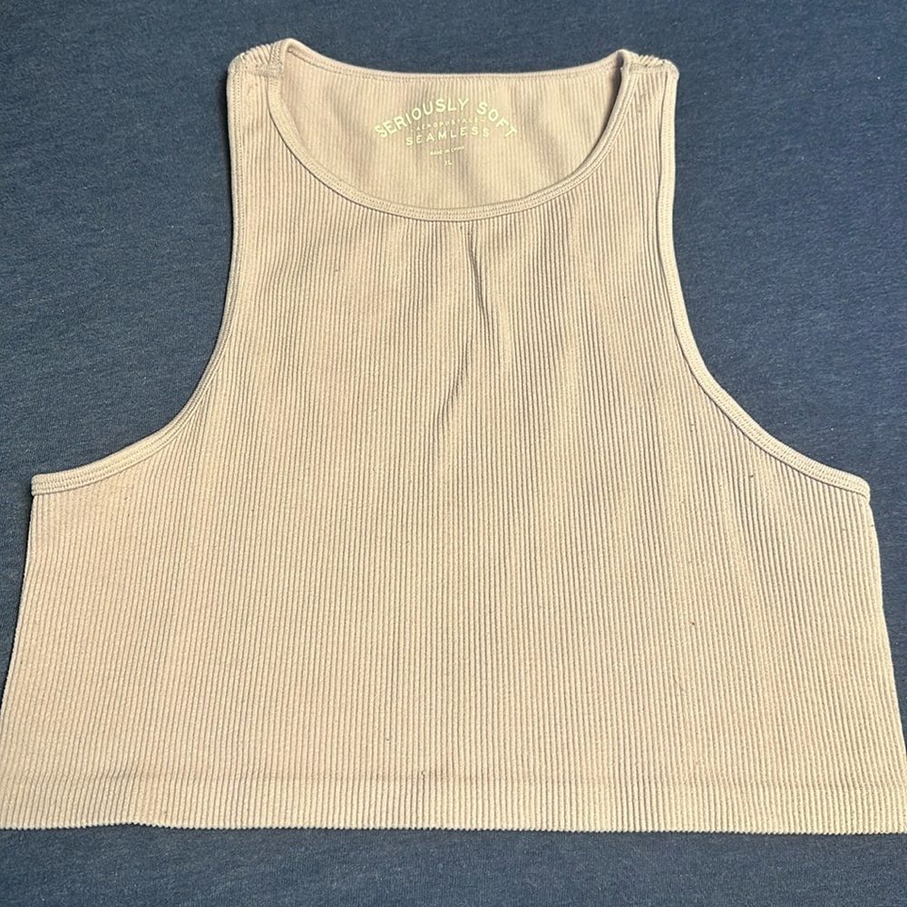 Aeropostale Seriously Soft Ribbed Halter Top